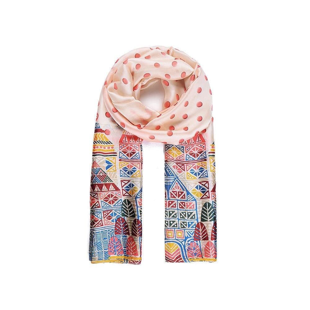Intrigue Dam / Silk Like City Print Scarf