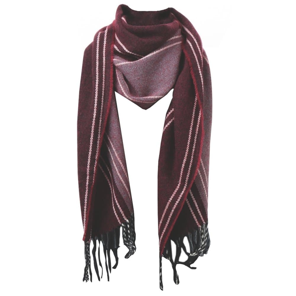 Asquith & Fox Mens Stripe Fringed Scarf
