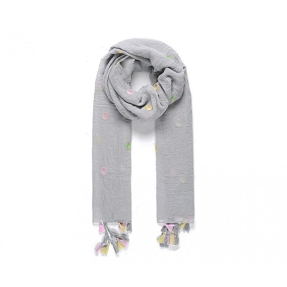 Intrigue Womens/Ladies Embroidered Dot Scarf