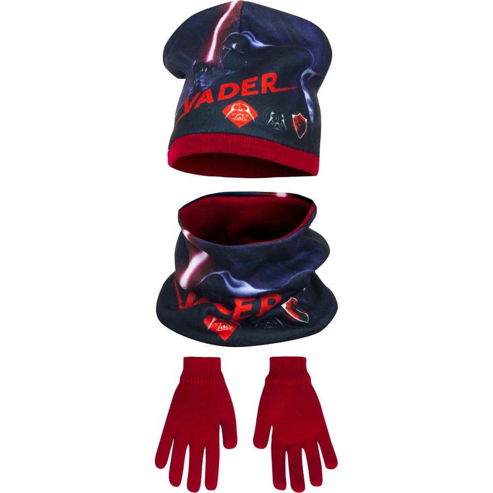 Star Wars Childrens Boys Winter Hat, Snood And Gloves Set