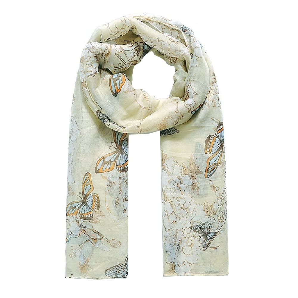Jewelcity Womens/Ladies Butterfly And Blossom Print Scarf