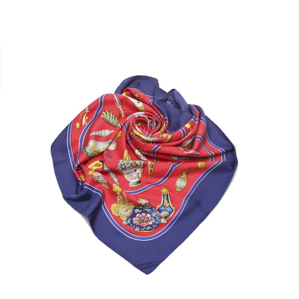 Pre-owned Hermes Pourvu QuOn Ait lIvresse Silk Scarf Blue