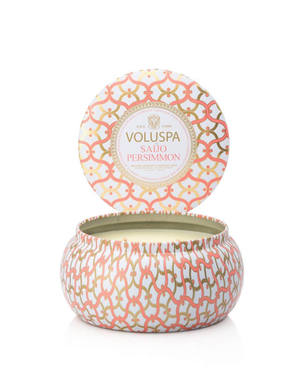 Voluspa 2-Wick Maison Metallo Candle Saijo Persimmon 312g
