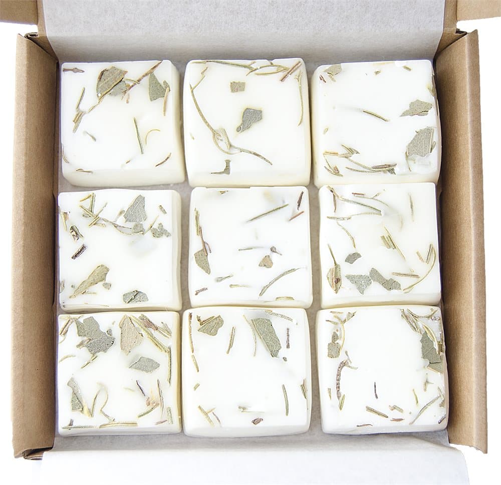 Bio Scents DOFTLJUS - Wax melts, rosmarin och eukalyptus, rapsvax, veganvänligt, plastfritt förpackning, handgjord