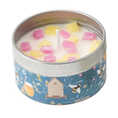 CGB Giftware The Beekeeper Orange and Grapefruit Turquoise Tin Candle