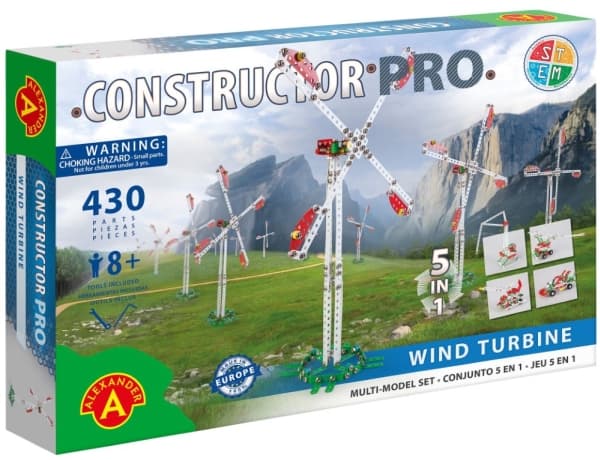 Constructor Pro Vindmølle 5-i-1 Metal Konstruktionsbyggesæt