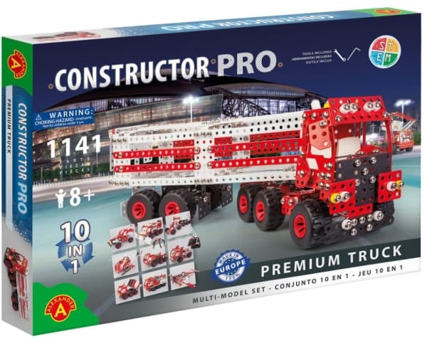 Constructor Pro Premium Lastbil 10-i-1 Metal Konstruktionsbyggesæt