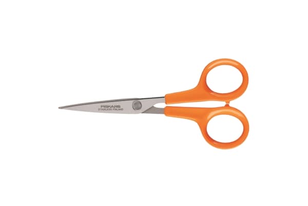 Fiskars 9881, Vuxen, Rakt snitt, Single, Metallisk, Orange, Rostfritt stål, Ambidextrous
