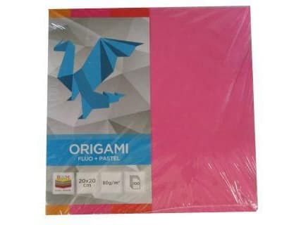 Interdruk Origami paper 20x20cm Fluo + Pastel