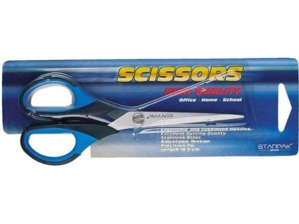 Starpak Scissors 16.5 cm with a rubberized handle