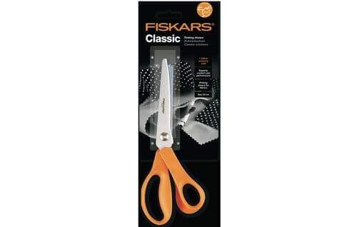 Fiskars 003807, Adult, Straight cut, Single, Orange,Silver, Stainless steel, Semi-offset handle