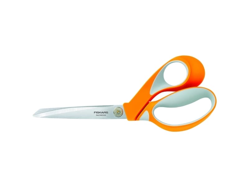 Fiskars 1014578, Rakt snitt, Single, Grå, Orange, Rostfritt stål, Högerhänt, Halvförskjuted handtag