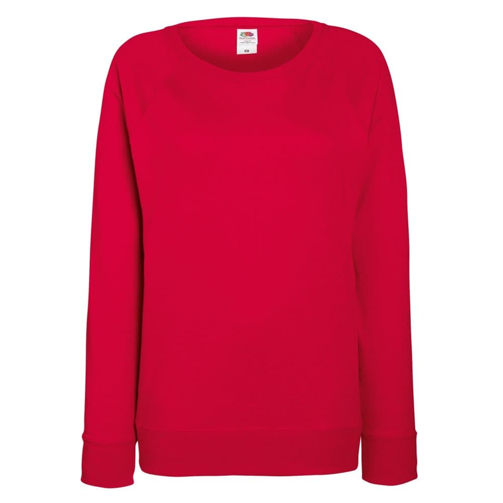 Fruit OF The Loom Ladies Fitted Lightweight Raglan Sweatshirt (240 GSM)