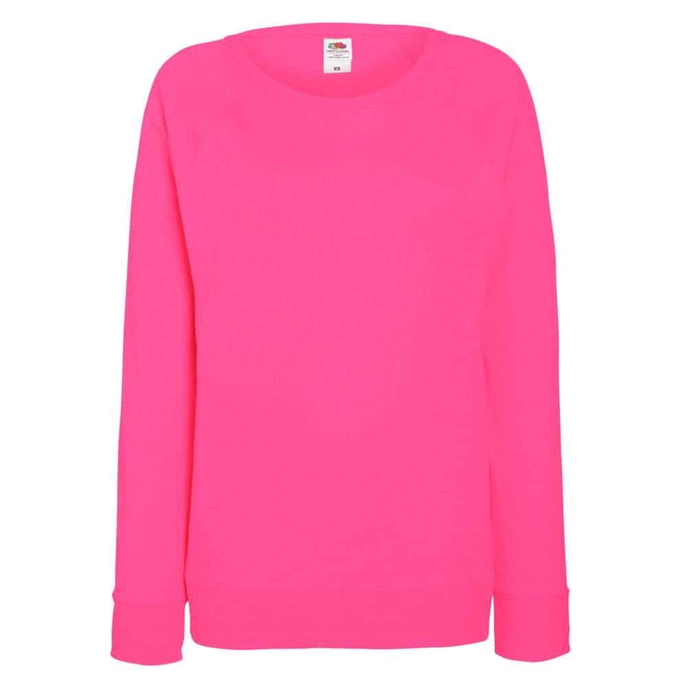 Fruit OF The Loom Ladies Fitted Lightweight Raglan Sweatshirt (240 GSM)