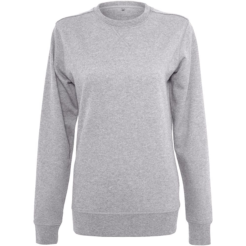 Build Your Brand Womens/Ladies Plain Light Crewneck Sweater