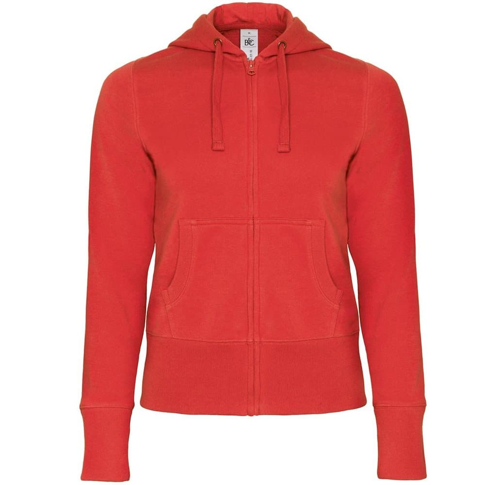 B&C Womens/Ladies Full Zip Hooded Sweatshirt/Hoodie
