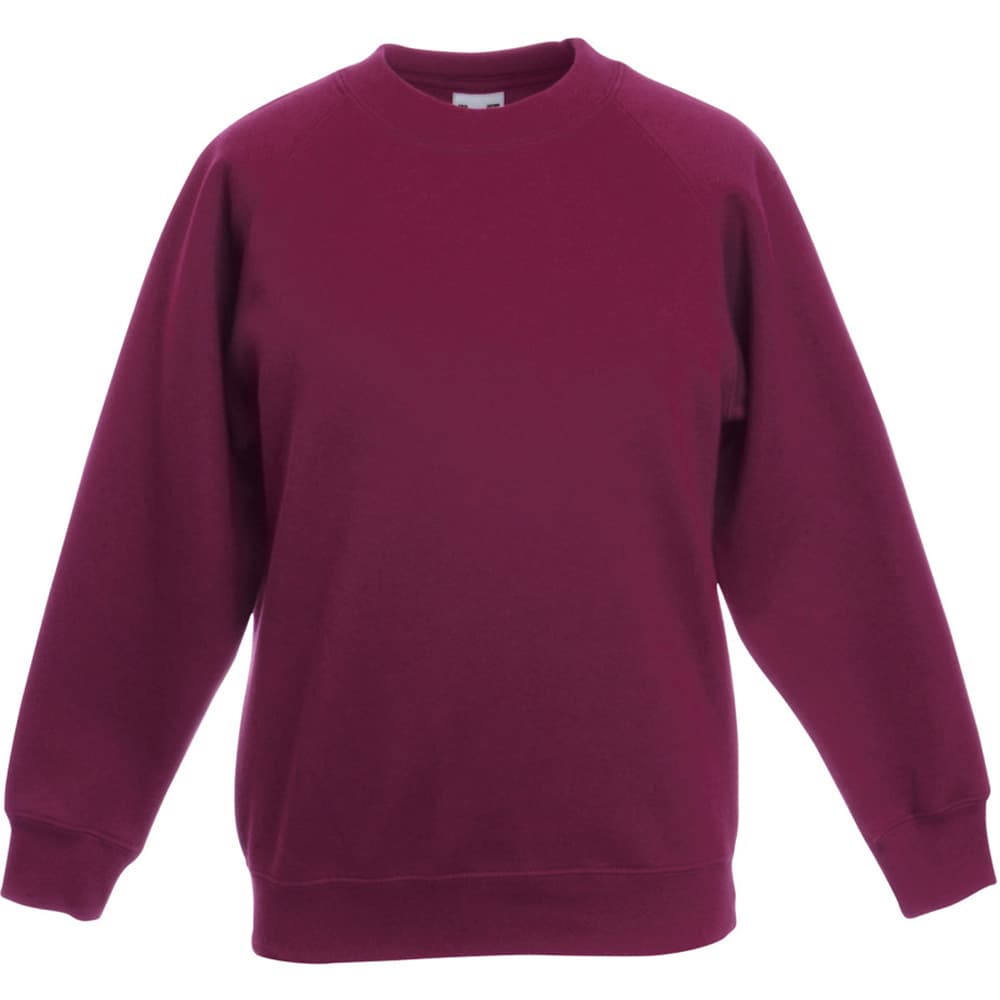 Fruit Of The Loom Childrens/Kids Unisex Raglan Sleeve Sweatshirt