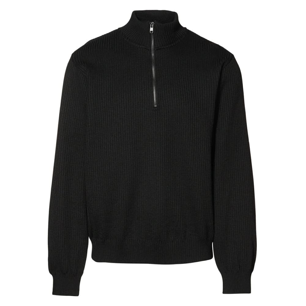 ID Mens Knitted Half Zip Pullover Fleece