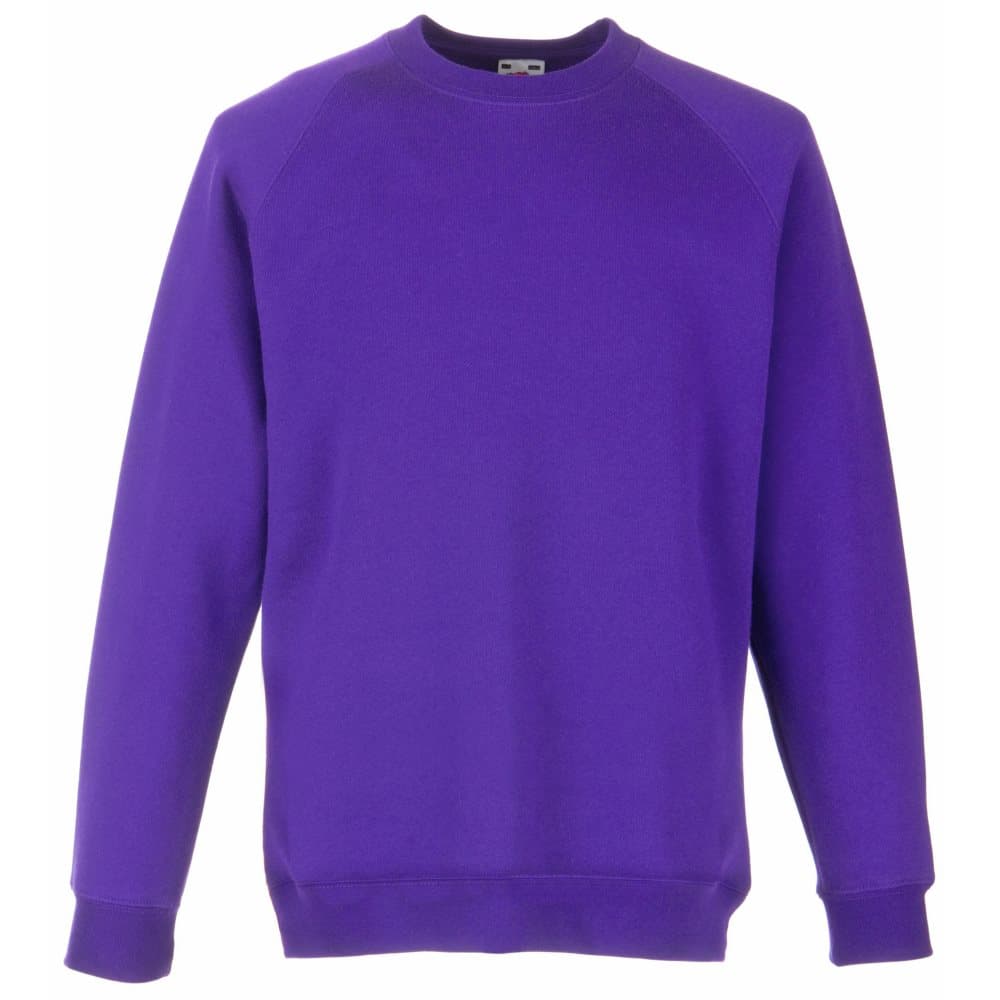 Fruit Of The Loom Childrens Unisex Raglan Sleeve Sweatshirt