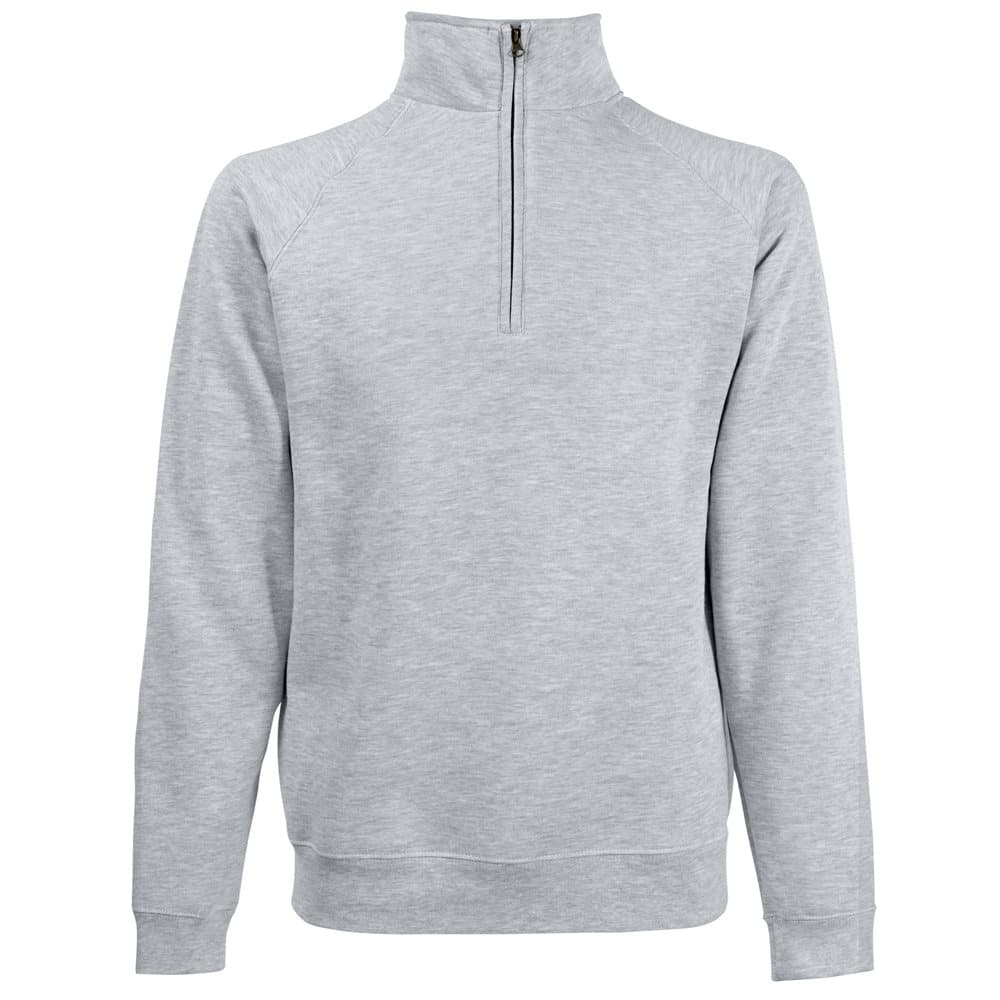 Fruit Of The Loom Mens Zip Neck Sweatshirt Top