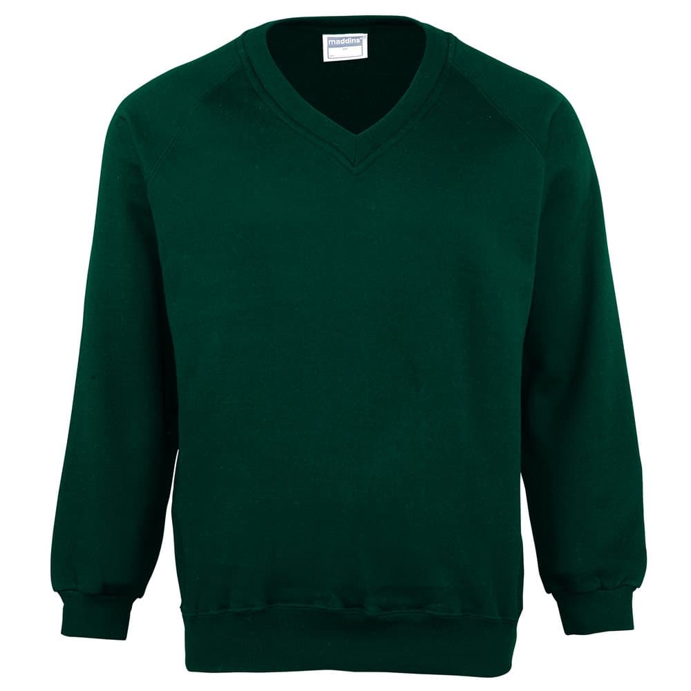 Maddins Barn Unisex Coloursure V-Neck tröja / skolkläder (paket med 2)