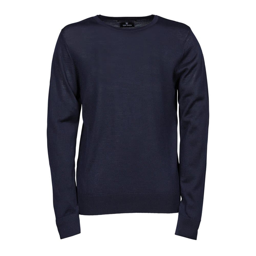 Tee Jays Herr stickad Crew Neck tröja