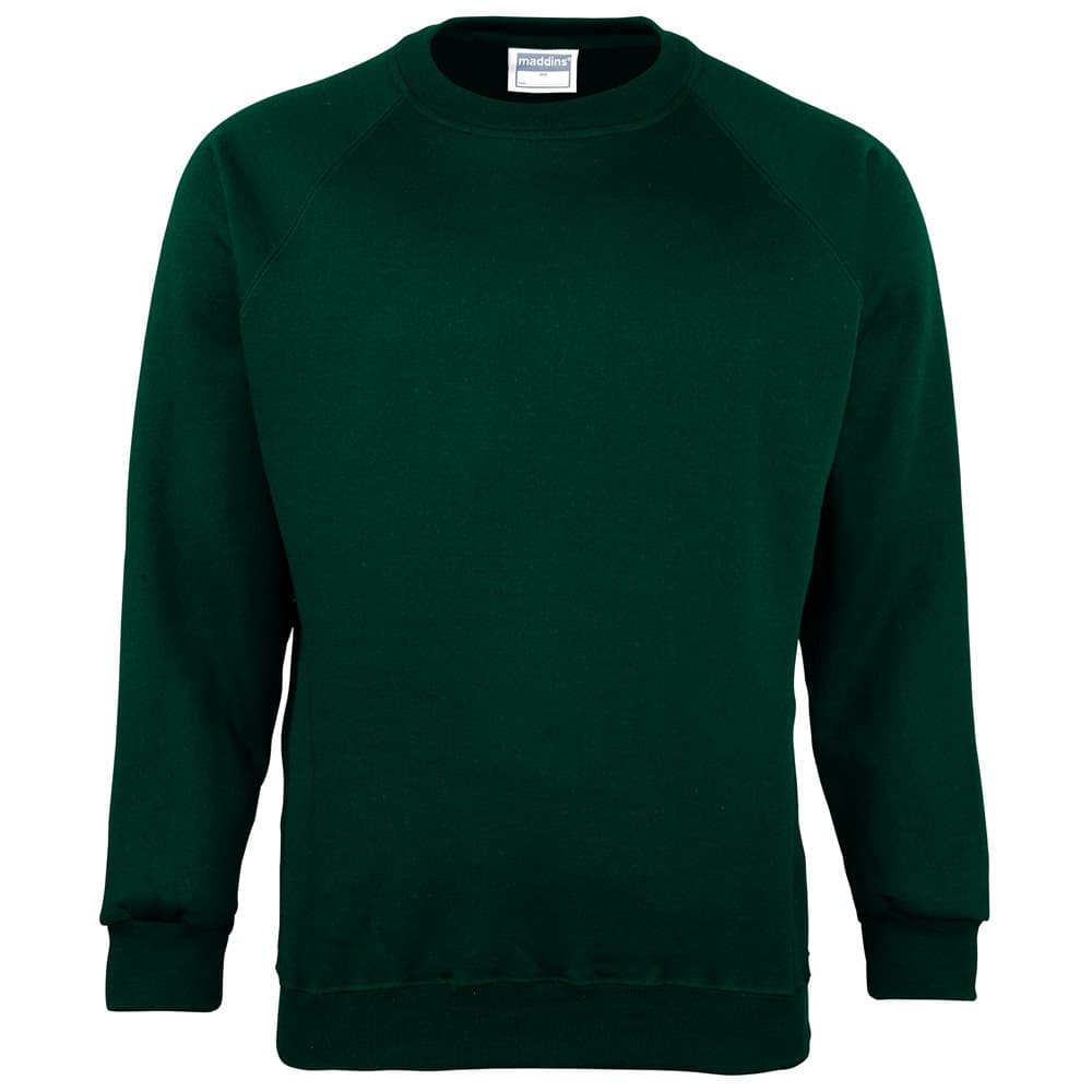 Maddins Kids Unisex Coloursure Crew Neck Sweatshirt / Schoolwear (Pack of 2)
