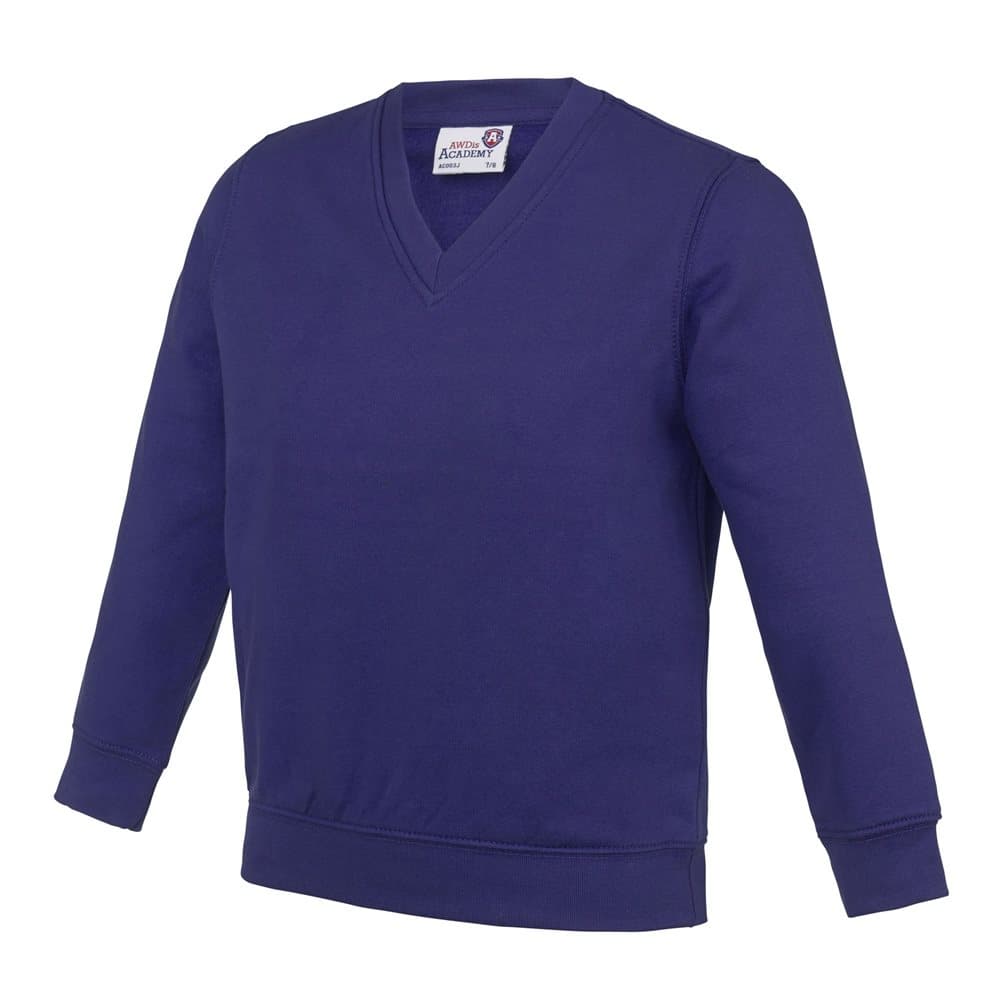 AWDis Academy Childrens/Kids Junior V Neck School Jumper/Sweatshirt (Pack of 2)