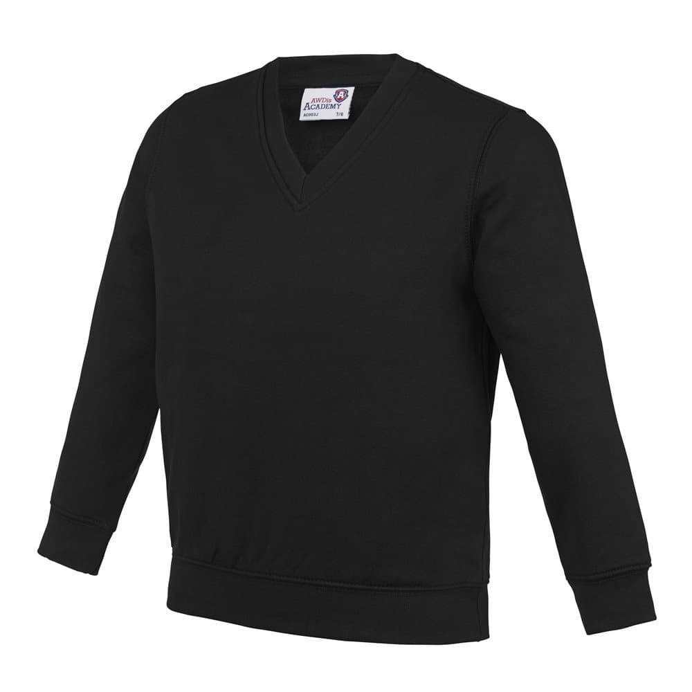 AWDis Academy Childrens/Kids Junior V Neck School Jumper/Sweatshirt (Pack of 2)