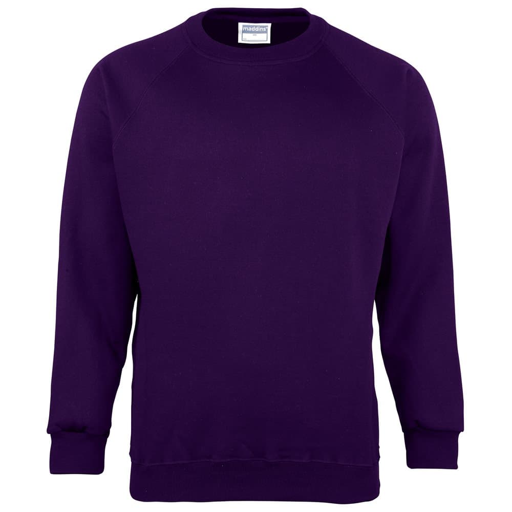 Maddins Kids Unisex Coloursure Crew Neck Sweatshirt / Schoolwear