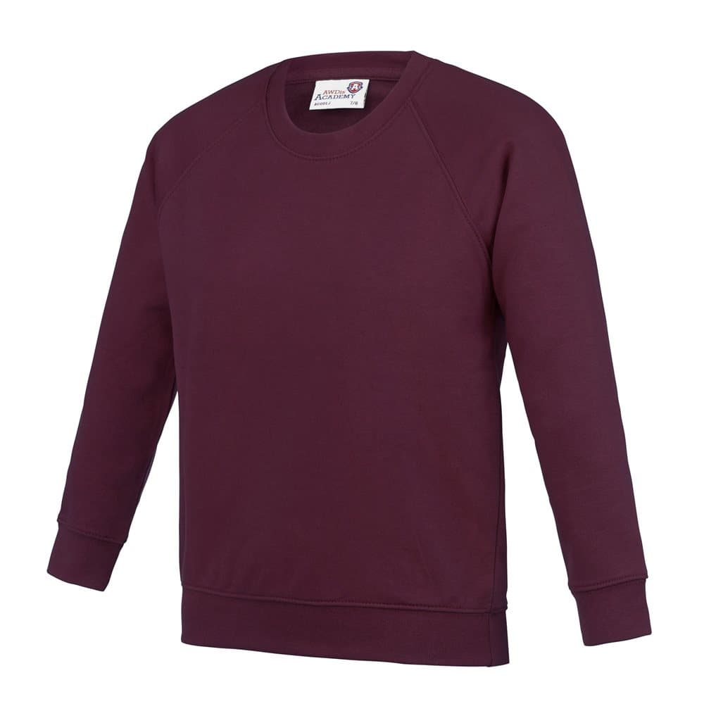 AWDis Academy Childrens/Kids Crew Neck Raglan School Sweatshirt
