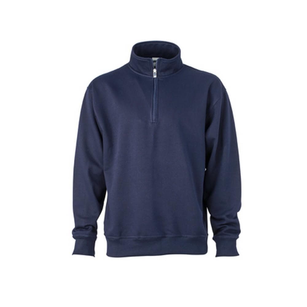 James and Nicholson Unisex Workwear Half Zip Sweatshirt