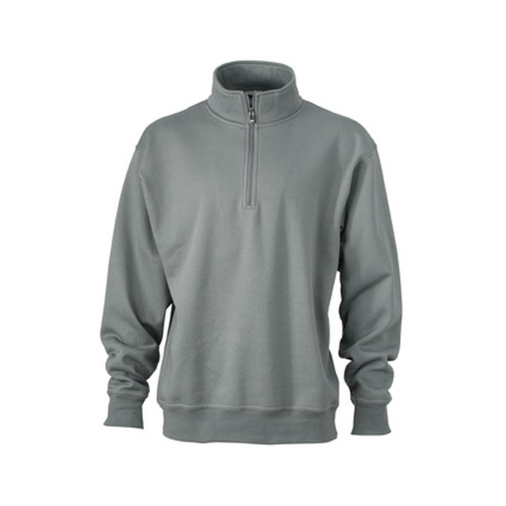 James and Nicholson Unisex Workwear Half Zip Sweatshirt