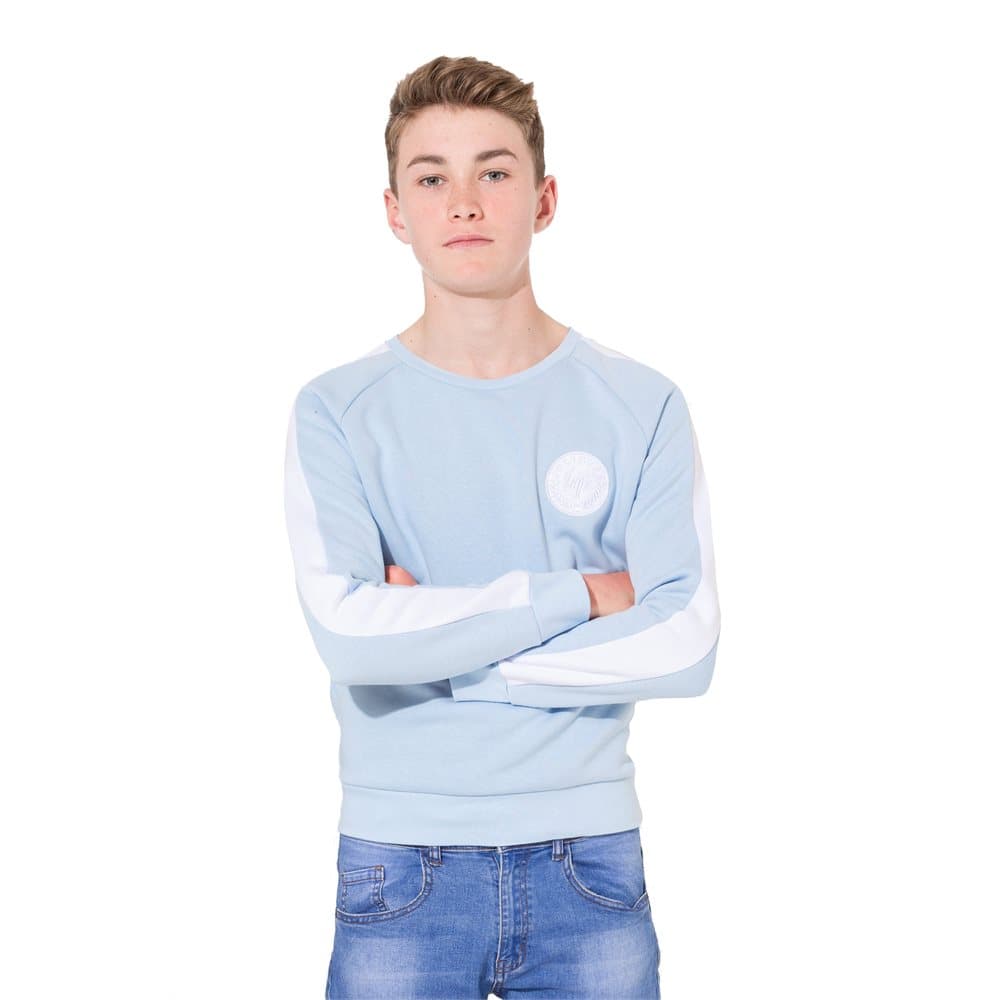 Hype Barn / barn Unisex Side Stripe Crest Crewneck-tröja