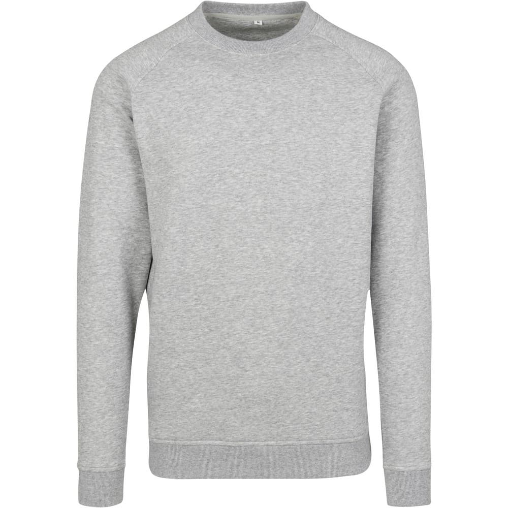 Build Your Brand Mens Raglan-Sleeved Crew Neck Sweat