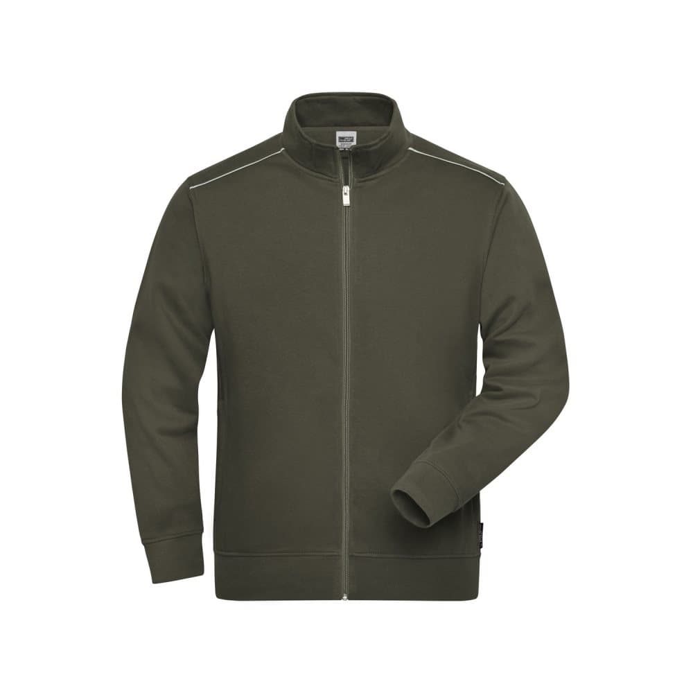 James and Nicholson Mens Workwear Sweat Jacket