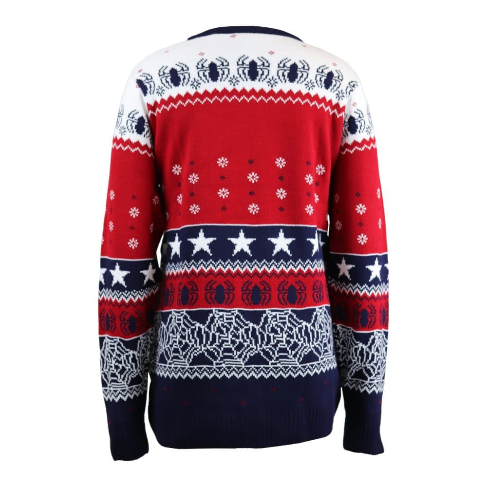 Spider-Man Unisex Adults Spider Logo Christmas Jumper