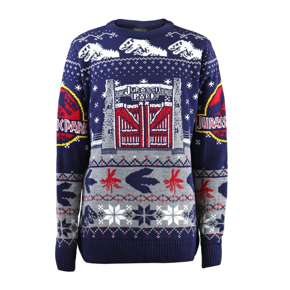Jurassic Park Unisex Adults Gates Christmas Jumper