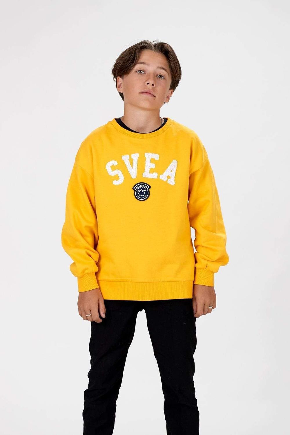SVEA Logo JR CREW Genser - Yellow