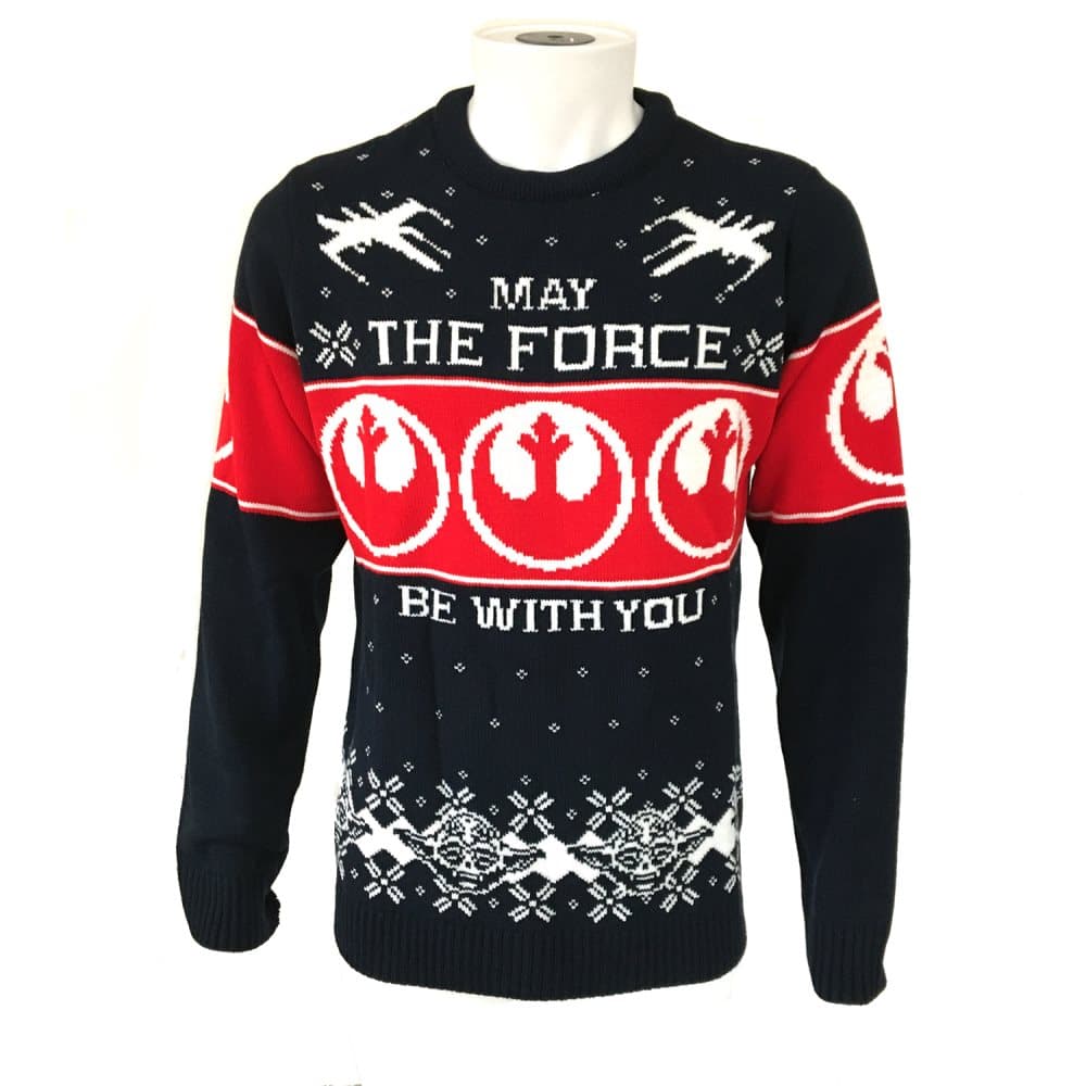 Star Wars Unisex Adult May The Force Christmas Jumper