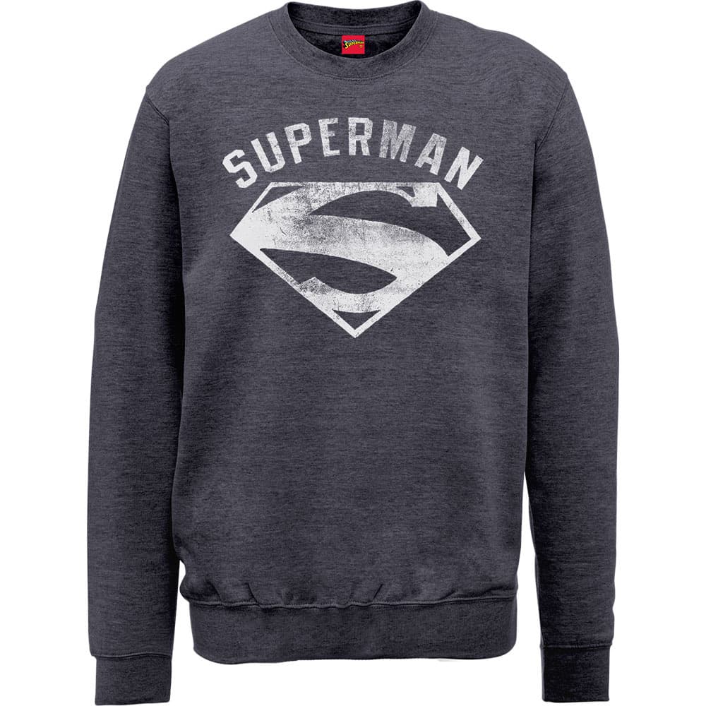 DC Comics Unisex Sweatshirt: Superman Logo Spray (Large)