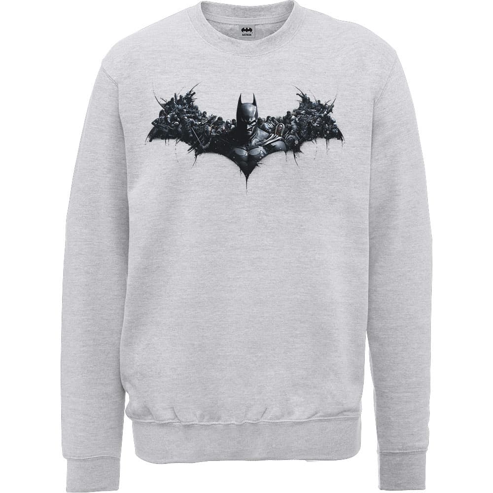 DC Comics Unisex Sweatshirt: Batman Arkham Origins Shield (X-Large)