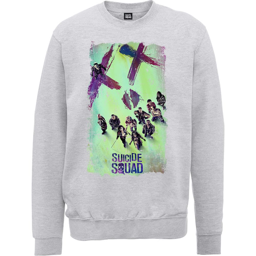 DC Comics Unisex Sweatshirt: Suicide Squad Movie Poster (X-Large)