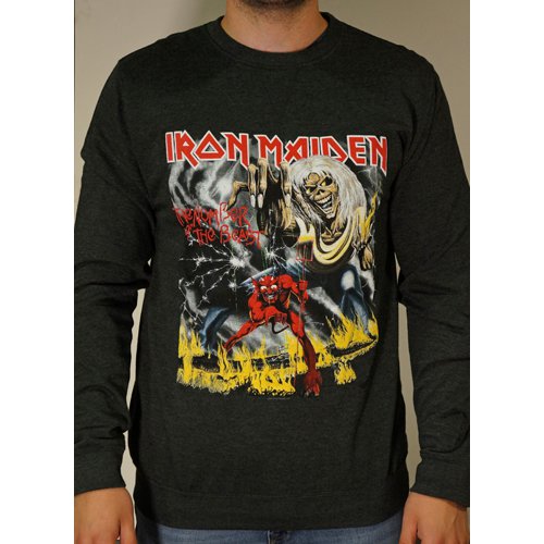Bild av Iron Maiden Unisex Sweatshirt: Number of the Beast with Puff Print Finishing (XX-Large)