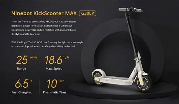 2021 Ninebot by Segway KickScooter MAX G30LP - 40km - 30km/h