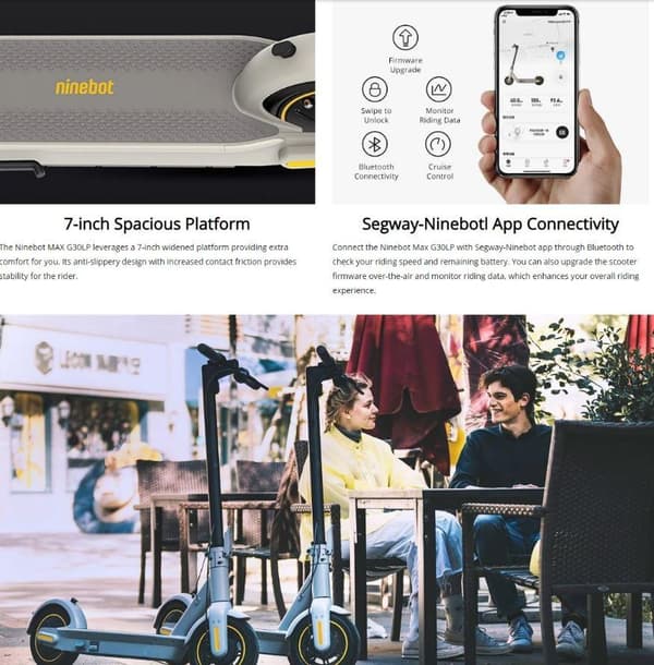 2021 Ninebot by Segway KickScooter MAX G30LP - 40km - 30km/h