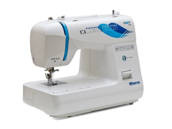 Minerva Next232D, Vit, Automatisk symaskin, Sy, 4 Steg, 4 mm, Knappar