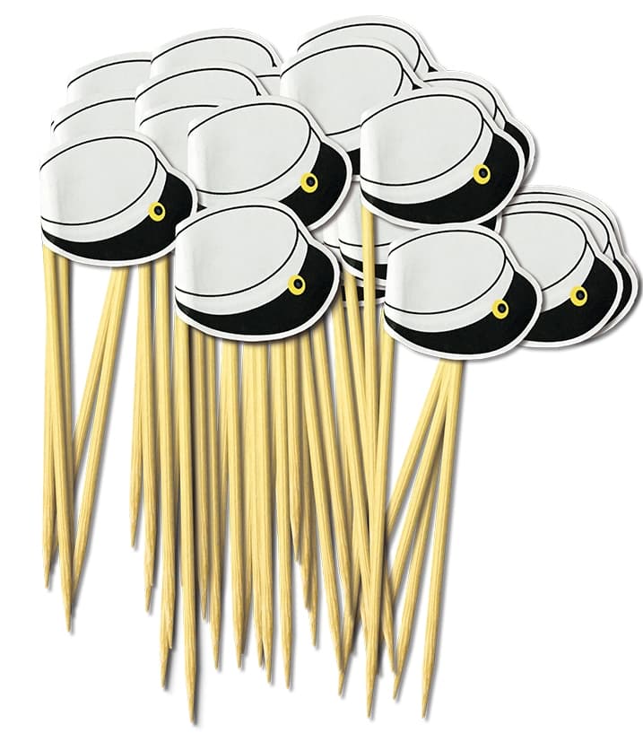 Cocktailflaggor Studentmössor 50-pack