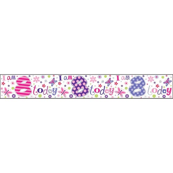 Simon Elvin I Am 8 Today Holographic Foil Banner