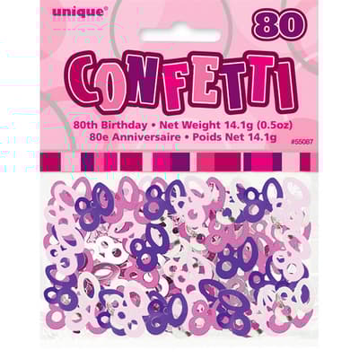 Unique Party Pink 80 Confetti